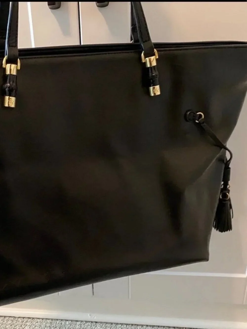 Lilly Pulitzer Mizner Black Tote Bag